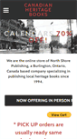 Mobile Screenshot of canadianheritagebooks.com